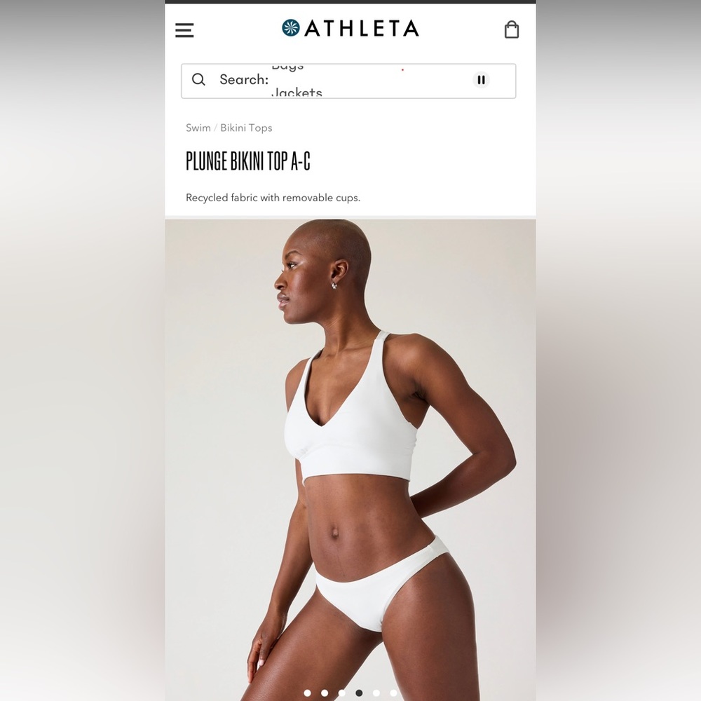 Athleta bathing suit NWT swim bikini top - Plunge A-C